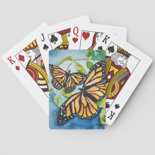 Jeu De Cartes Cartes de jeu de papillons de monarque (dos)