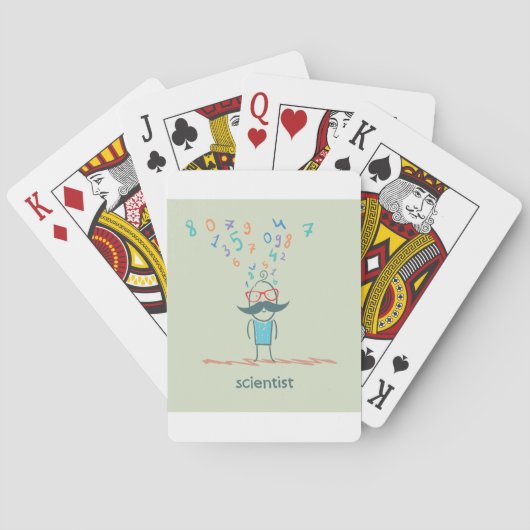 Jeu De Cartes Cartes de jeu de pensée de scientifique (dos)