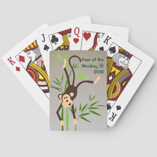 Jeu De Cartes Cartes de jeu de singe de zodiaque (dos)
