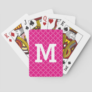 Jeu De Cartes Cartes de jeu décorées d'un monogramme avec le