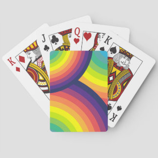 Jeu De Cartes Cartes de jeu des Motifs Rainbow des années 70