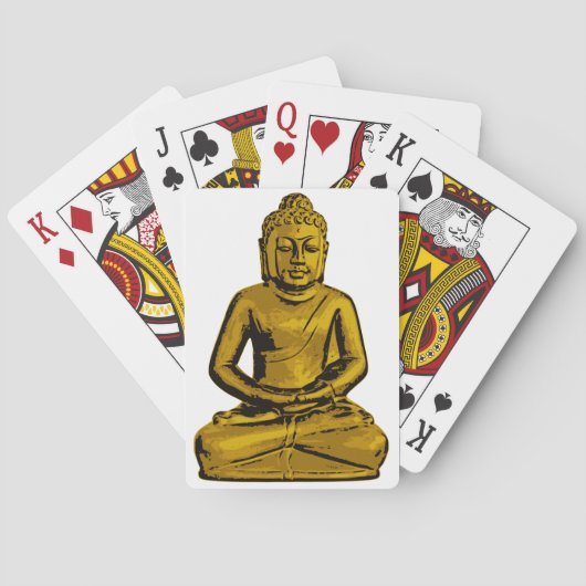 Jeu De Cartes Cartes de jeu d'or de Bouddha (dos)