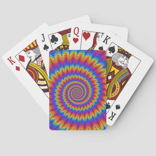 Jeu De Cartes Cartes de jeu en spirale psychédéliques (dos)