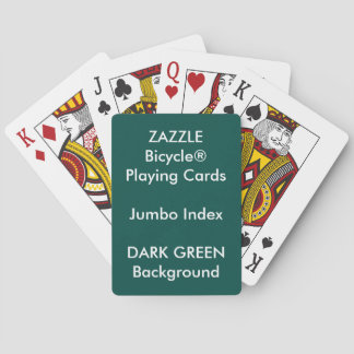 Jeu De Cartes Cartes de jeu enormes faites sur commande VERTES