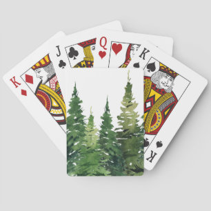 Jeu De Cartes Cartes de jeu - Forêt d'aquarelle