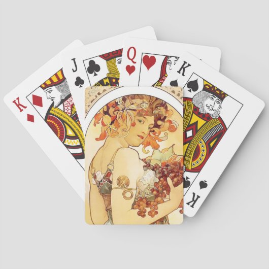 Jeu De Cartes Cartes de jeu "Fruit" d'Alphonse Mucha (dos)