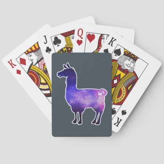 Jeu De Cartes Cartes de jeu galactiques de lama (dos)