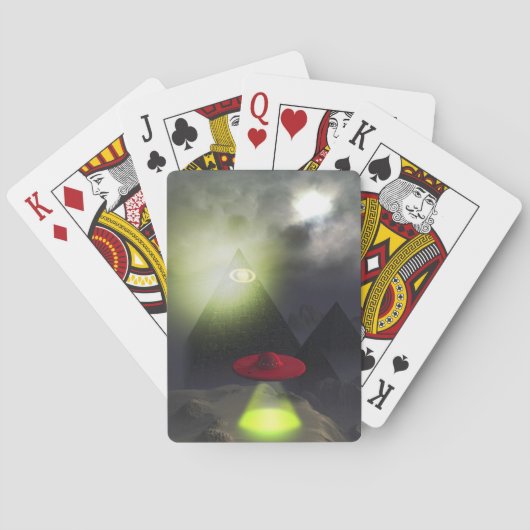 Jeu De Cartes Cartes de jeu Illuminati Pyramide et UFO (dos)