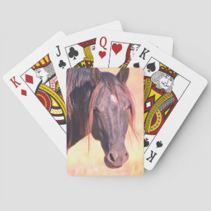 JEU DE CARTES CARTES DE JEU, INDEX STANDARD, CHEVAUX SAUVAGES DE