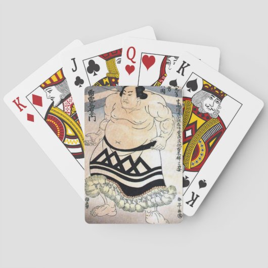 Jeu De Cartes Cartes de jeu japonaises de lutteur de sumo (dos)