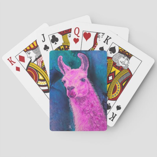 Jeu De Cartes Cartes de jeu Llama Rose (dos)