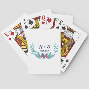 Jeu De Cartes Cartes de jeu Mariage Coeurs et vignes