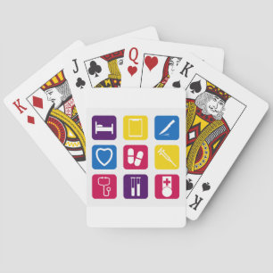 Jeu De Cartes Cartes de jeu Médicales d'icônes