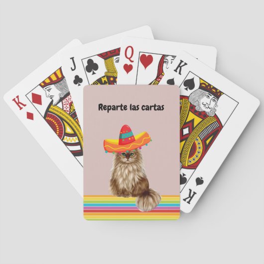 Jeu De Cartes Cartes de jeu mexicaines de chat (dos)