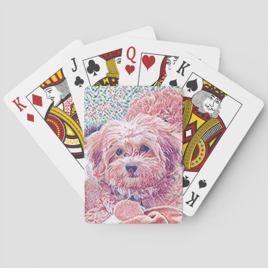 Jeu De Cartes Cartes de jeu mignonnes de Havanese (dos)