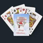 Jeu De Cartes Cartes de jeu mignonnes de Noël de bonhomme de<br><div class="desc">Paquet de cartes mignon de fête de Noël de bonhomme de neige de photo, comportant un bonhomme de neige utilisant un casquette et une écharpe rouges et verts tenant un cadre en bois de photo dans des ses mains de brindille. Votre photographie peut être placée dans le support de photo...</div>