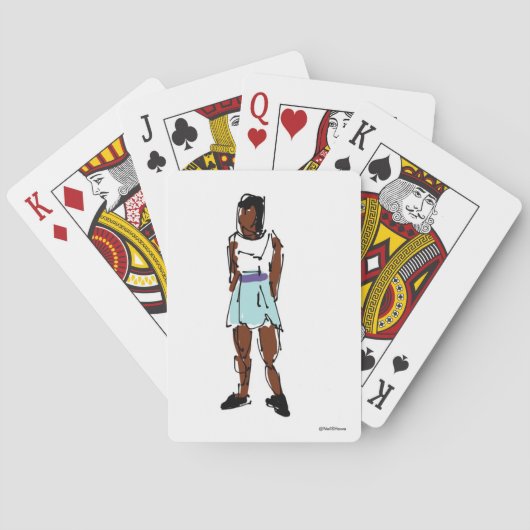 Jeu De Cartes Cartes de jeu noires de fille (dos)