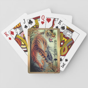 Jeu De Cartes Cartes de jeu orientales élégantes de tigre