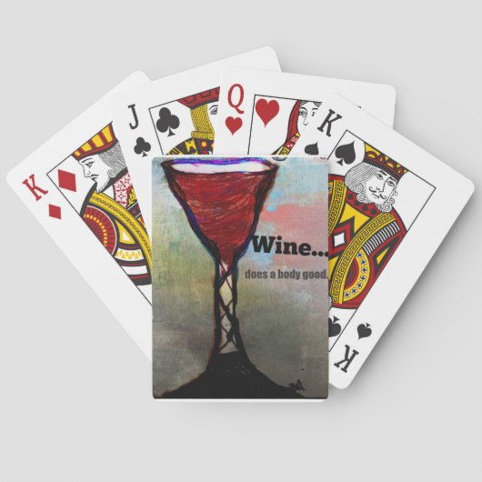 Jeu De Cartes cartes de jeu orientées de vin (dos)