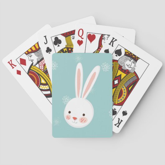 Jeu De Cartes Cartes de jeu personnalisées Bunny de Pâques (dos)
