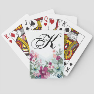 Jeu De Cartes Cartes de jeu personnalisées Fleur tropicale sur b