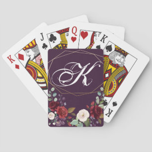 Jeu De Cartes Cartes de jeu personnalisées Plum Purple Rose Gold