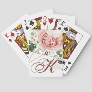 Jeu De Cartes Cartes de jeu personnalisées Rose de jardin géomét