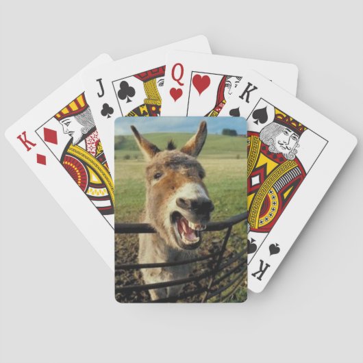Jeu De Cartes Cartes de jeu riantes de mule d'âne (dos)