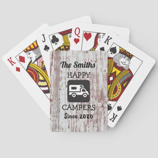 Jeu De Cartes Cartes de jeu Russe RV avec Camper (dos)