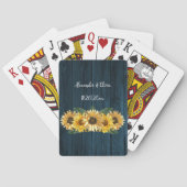 Jeu De Cartes Cartes de Jeu Rustique Bleu Tournesol (dos)