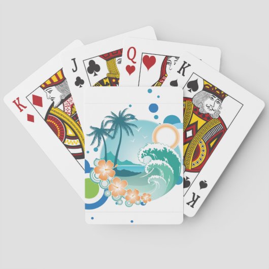 Jeu De Cartes Cartes de Jeu Surf de l'île (dos)