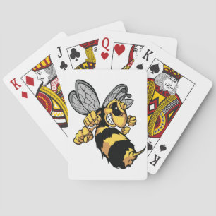 Jeu De Cartes Cartes de jeu très fâchées d'abeille