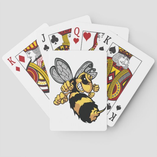 Jeu De Cartes Cartes de jeu très fâchées d'abeille (dos)