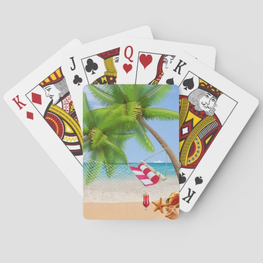Jeu De Cartes Cartes de jeu tropicales de plage (dos)