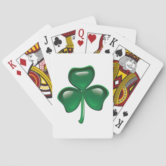 Jeu De Cartes Cartes de jeu vertes de shamrock (dos)
