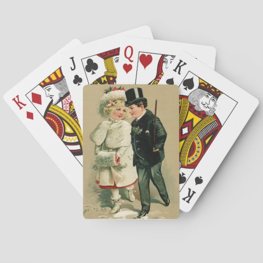 Jeu De Cartes Cartes de jeu victoriennes de Noël (dos)