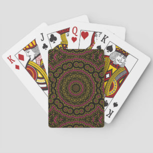 Jeu De Cartes CARTES DE JEUX Bold rose et noir Kaleidoscope
