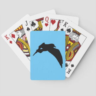 Jeu De Cartes Cartes de Jouage Silhouette Noire Gull de mer vola