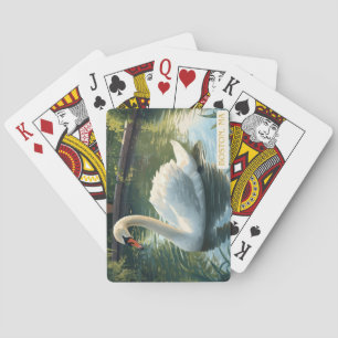 Jeu De Cartes Cartes de joueur de cygne du jardin public de Bost