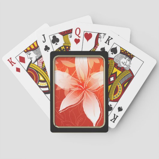 Jeu De Cartes Cartes de lecture à fleur de Tangerine (dos)