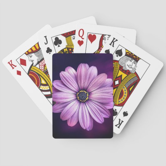 Jeu De Cartes Cartes de lecture à fleurs violettes (dos)