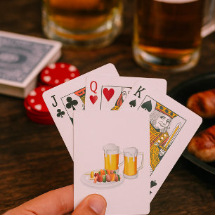 Jeu De Cartes Cartes De Lecture Bière Et Barbecue