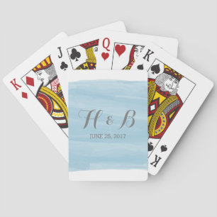 Jeu De Cartes Cartes de lecture bleu aquarelle