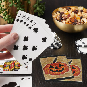 Jeu De Cartes Cartes de lecture classique avec visage Citrouille