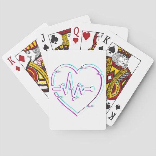 Jeu De Cartes Cartes de lecture Coeur (dos)