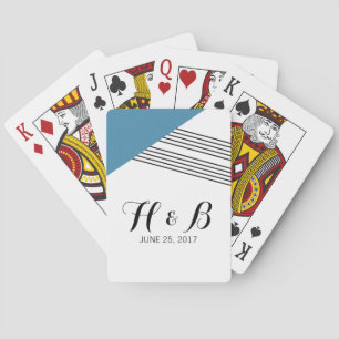 Jeu De Cartes Cartes de lecture de bandes géométriques bleues