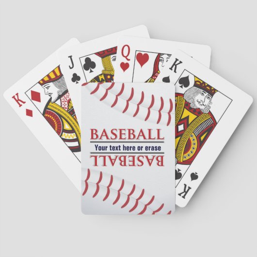 Jeu De Cartes Cartes De Lecture De Baseball Personnalisables (dos)