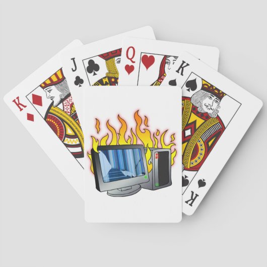Jeu De Cartes Cartes de lecture d'incendie informatique (dos)