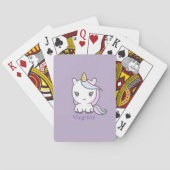 Jeu De Cartes Cartes de lecture mignonnes Unicorn violet (dos)
