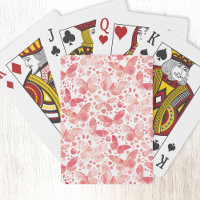 Cartes de lecture rose papillon